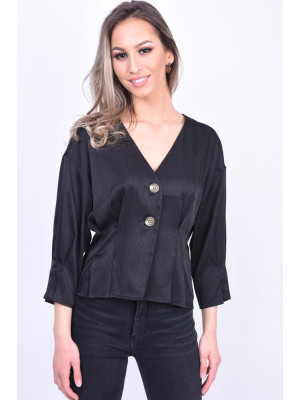 Bluza Dama Vero Moda Vmhanna Button 3/4 Black